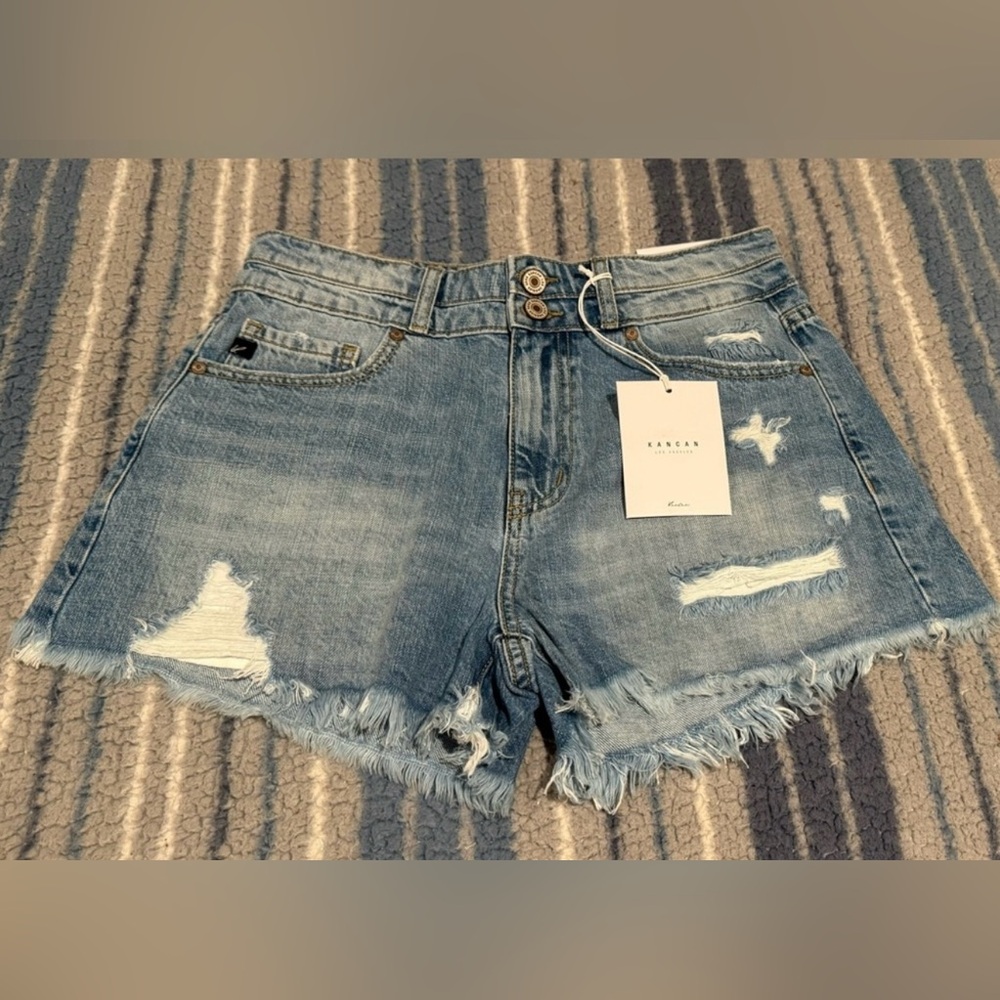 NWT KANCAN HIGH RISE Denim Distressed Women Shorts